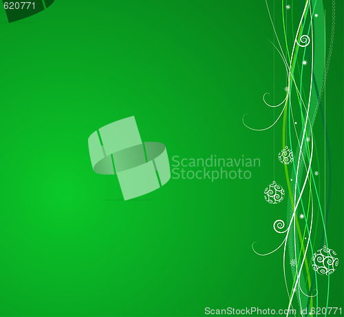 Image of Green Christmas background