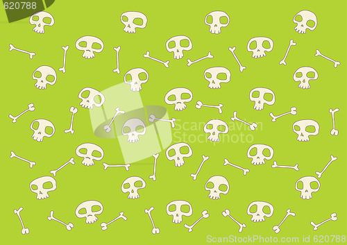 Image of funny  skulls background