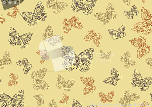Image of funky hand-drawn butterflies