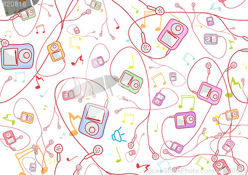 Image of cool hand-drawn mp3 players