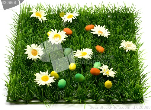 Image of Easter grass and eggs