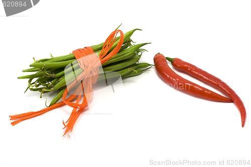 Image of Green pods and chili