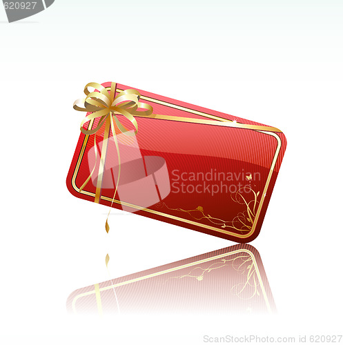 Image of red decorated gift card