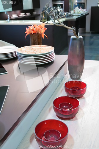 Image of kitchen table with dishes