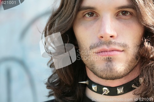 Image of portrait of the young man in gothic style