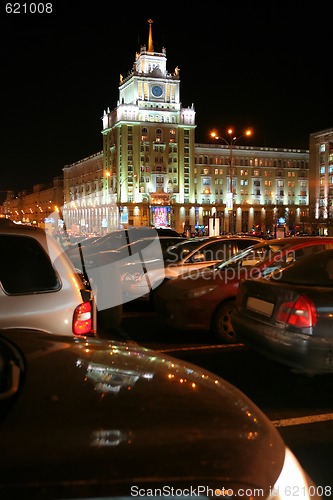 Image of Moscow, Night, Triumphalnaya ploschad