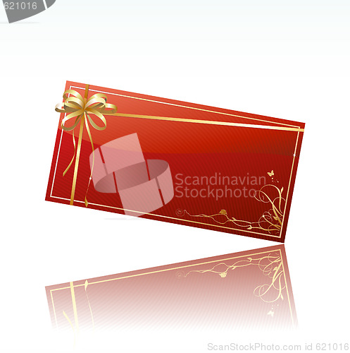 Image of red decorated gift card