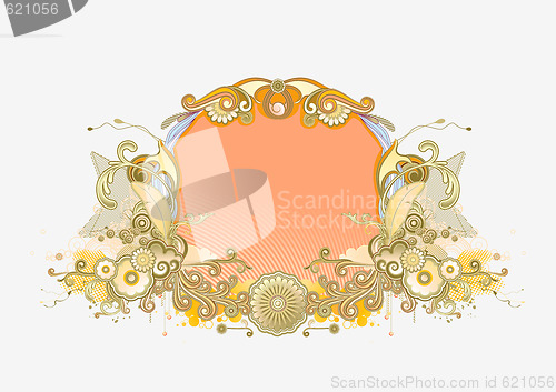 Image of retro floral frame