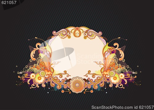 Image of retro floral frame