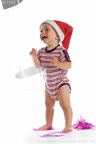 Image of smiling santa baby