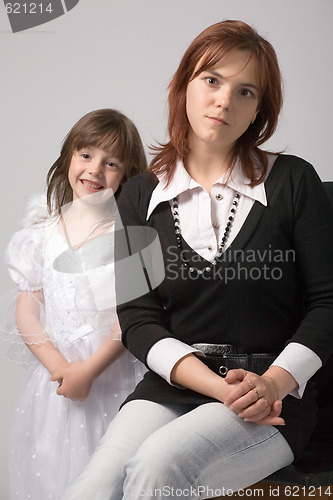 Image of portrait with daughter