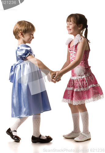 Image of two girls hold hands of each other