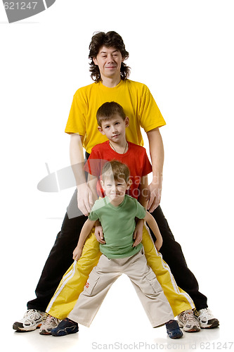 Image of father with two sons