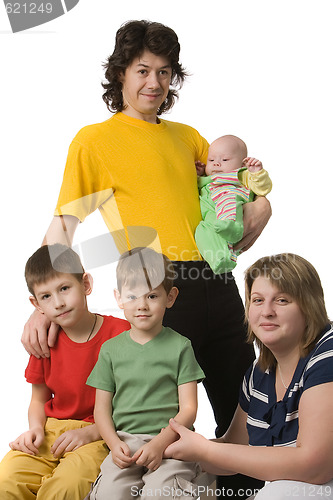 Image of parents with three children