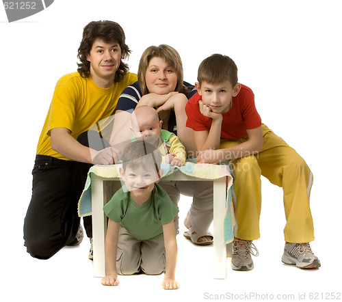 Image of Parents with three children