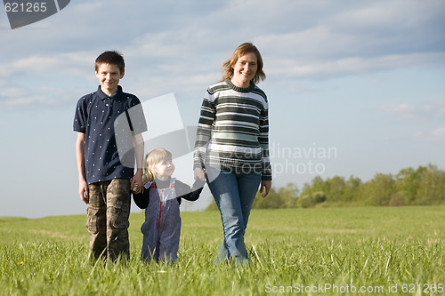 Image of mother with two chidren