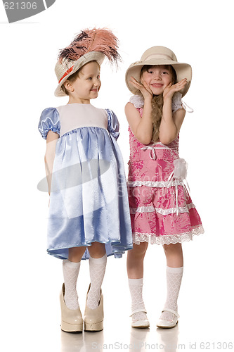 Image of two funny little girls