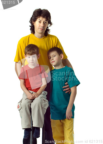 Image of daddy with sons