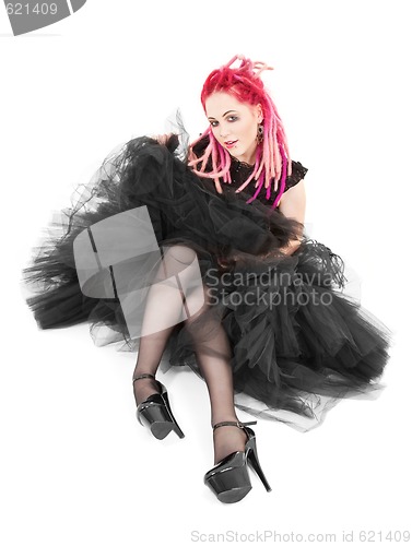 Image of pink hair girl