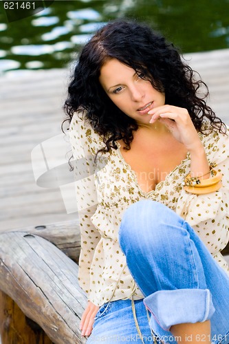 Image of beautiful brunet woman