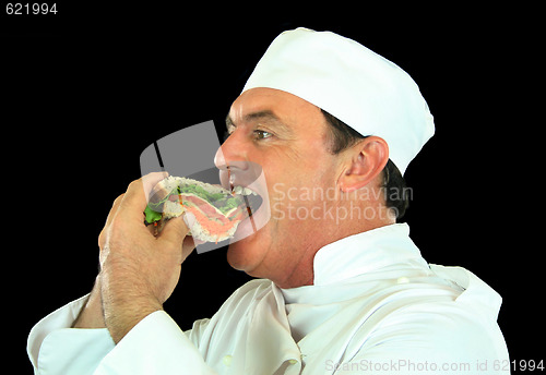 Image of Sandwich Eating Chef