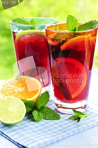 Image of Fruit punch in glasses