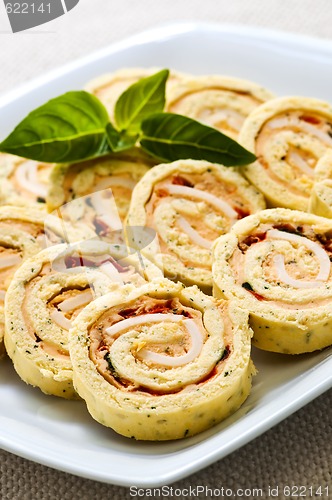 Image of Mini sandwich spiral roll appetizers