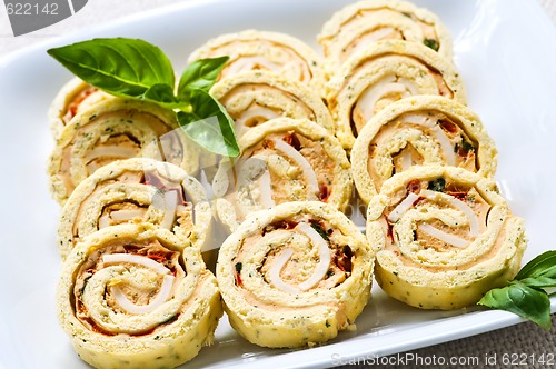 Image of Mini sandwich spiral roll appetizers