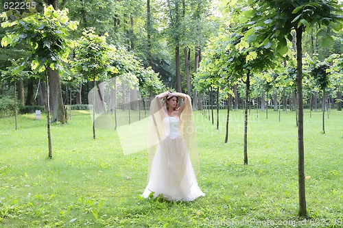 Image of girl in the summer park