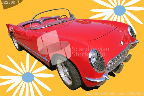 Image of Vintage Red Sport Car