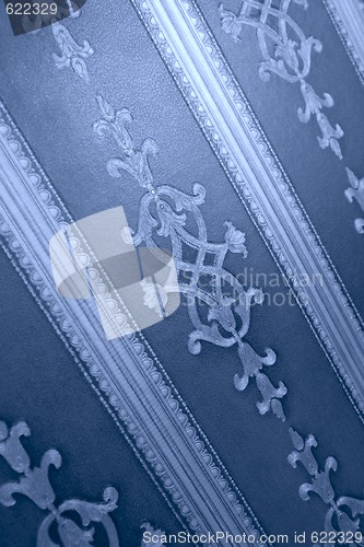 Image of old-time blue wallpaper