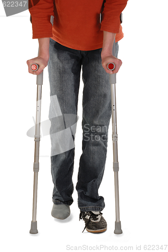 Image of Person with Crutches