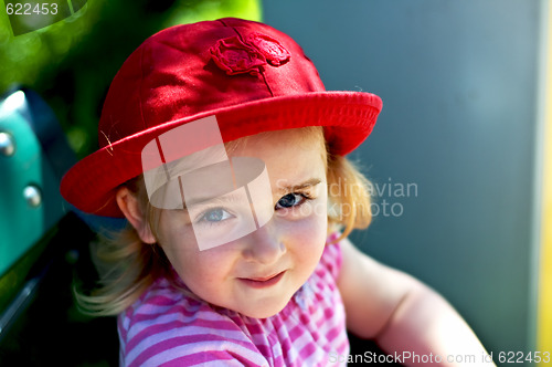 Image of Little girls summer portrait