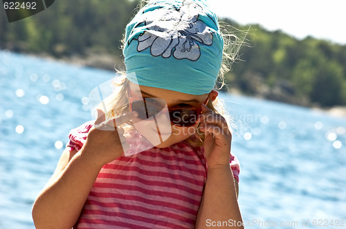 Image of Little girl at the sea