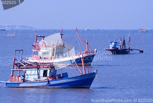 Image of Fishing Boats in Thailand