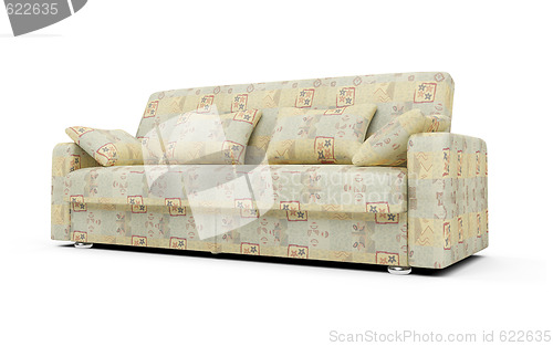 Image of sofa over white