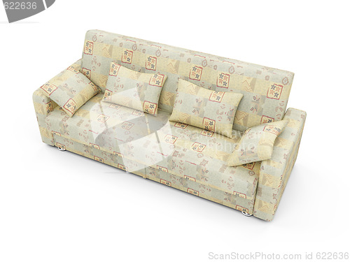 Image of sofa over white