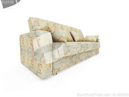 Image of sofa over white