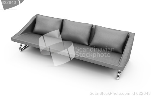 Image of sofa over white