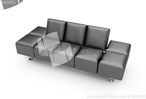 Image of sofa over white