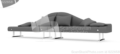 Image of sofa over white