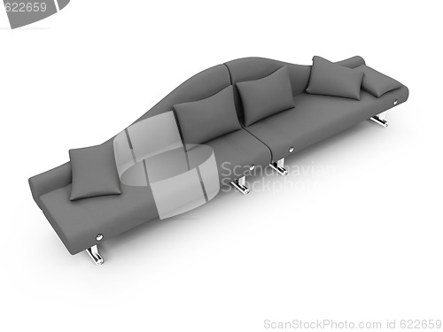 Image of sofa over white