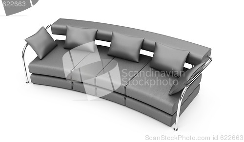 Image of sofa over white