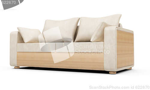 Image of sofa over white