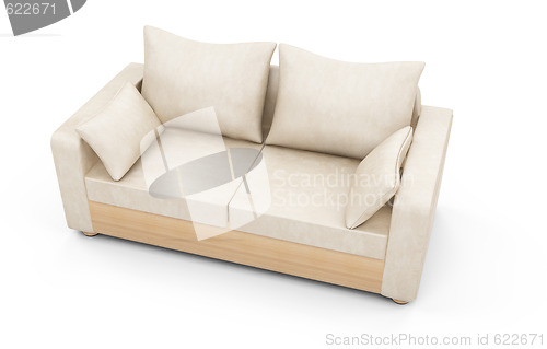 Image of sofa over white