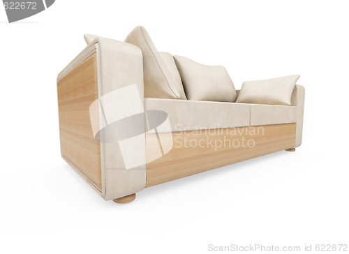 Image of sofa over white