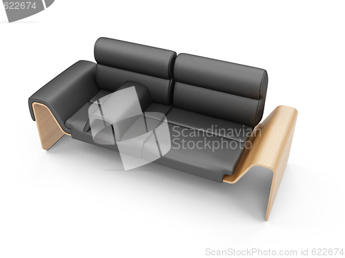 Image of sofa over white