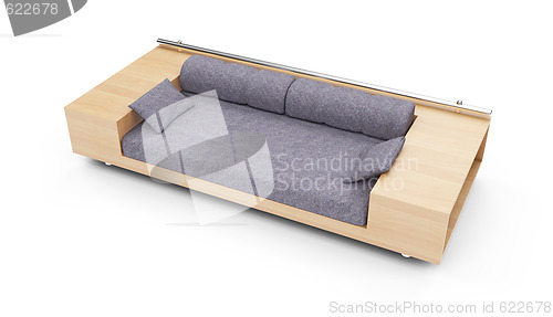 Image of sofa over white