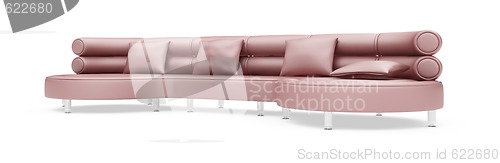 Image of sofa over white