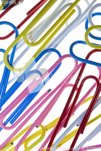 Image of isolated closeup of paper clips